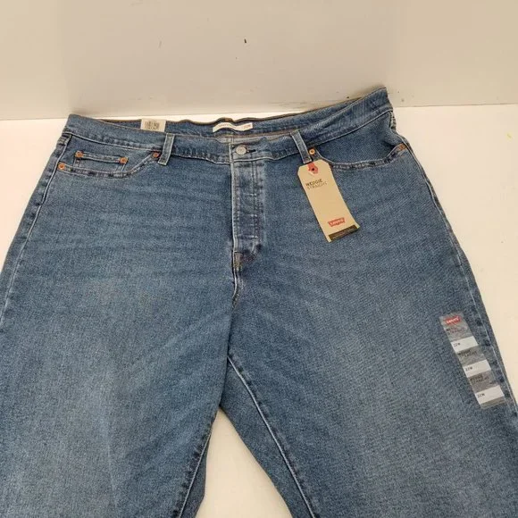 Levi's Premium Wedgie Straight Jeans Womens Denim Wash High Rise 22W - Picture 2 of 10